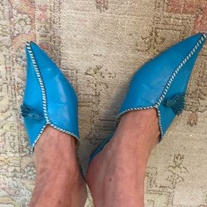 Vintage leather slip ons